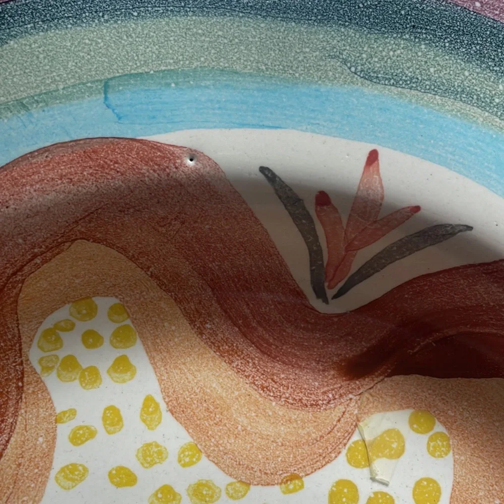 Vintage Victoria & Richard Mackenzie Childs soup plate, circa 1983 - Picture 3 of 5